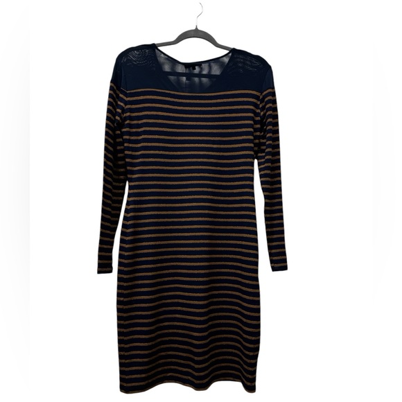 New! Paz Torras long sleeve stripped bodycon dress, European, size 40 (small) - Picture 3 of 7